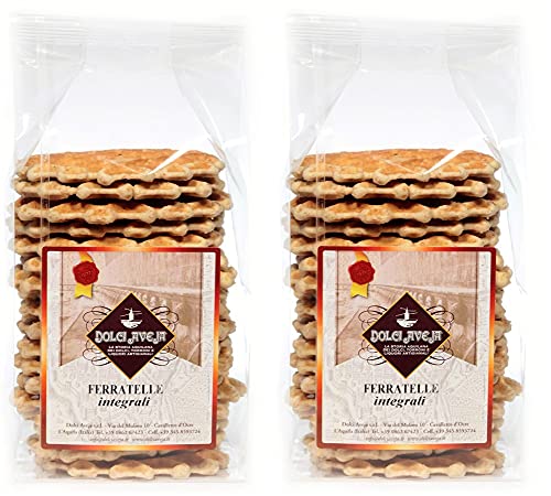 Traditional Abruzzo Ferratelle fancy whole wheat biscuits 2x400 gr - Dolci Aveja von Dolci Aveja