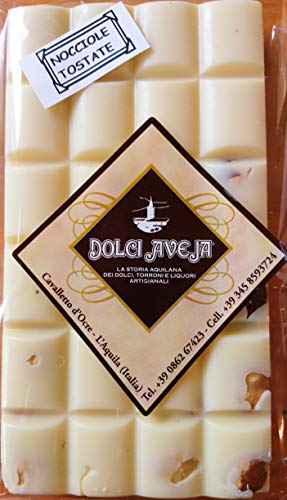 Weiße Schokoladenriegel mit italienischen Haselnüssen - 90 g - Dolci Aveja von Dolci Aveja