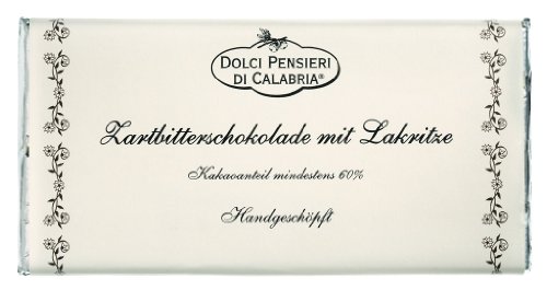 Dolci Pensieri Zartbitterschokolade mit Lakritz, 100 g von Dolci Pensieri