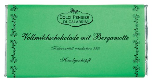 Vollmilchschokolade mit Bergamotte, 100g von Dolci Pensieri