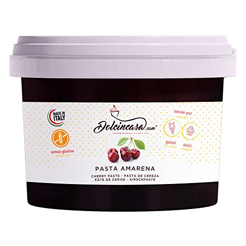 Dolcincasa.com Amarena Ice Cream Pasta Ideal für Eis Gebäck Desserts für den privaten und professionellen Einsatz Glutenfrei 200gr von Dolcincasa.com