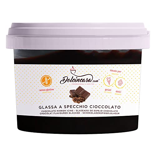 Dolcincasa.com Essbare Schokolade Spiegel Glasur Perfekt für die Dekoration Glasur Zuckerguss Kuchen Gebäck Desserts Ideal für Profis & Anfänger 500gr Dolcincasa.com Essbare Schokolade Spiegel Glasur Perfekt für die Dekoration Glasur Zuckerguss Kuchen Gebäck Desserts Ideal für Profis & Anfänger 500gr von Dolcincasa.com