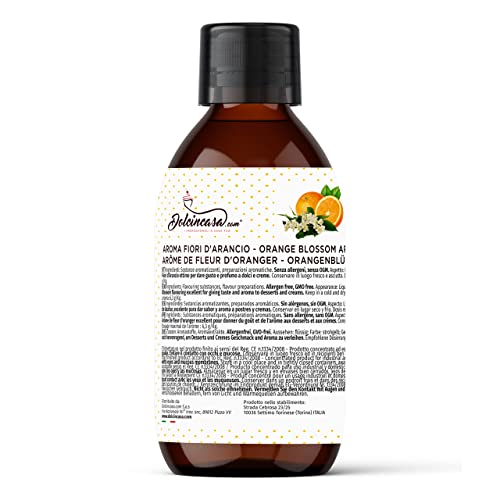 Dolcincasa.com Orangenblüten Aroma und Geschmack Flüssigkeit zum Kochen und Backen Ideal für Teige Cremes Kuchen Süßigkeiten fügt Geschmack Home und professionellen Einsatz 250grm Dolcincasa.com Orangenblüten Aroma und Geschmack Flüssigkeit zum Kochen und Backen Ideal für Teige Cremes Kuchen Süßigkeiten fügt Geschmack Home und professionellen Einsatz 250grm von Dolcincasa.com