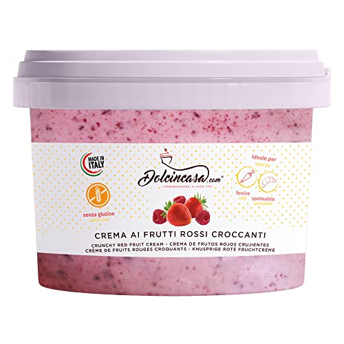 Rote-Frucht-Sahne streichfähig Knusprig Klassischer Geschmack Erdbeergeschmack Gebrauchsfertige Paste zum Füllen im Haushalt oder am Arbeitsplatz Glutenfrei Schmelzen 500g Packung Rote-Frucht-Sahne streichfähig Knusprig Klassischer Geschmack Erdbeergeschmack Gebrauchsfertige Paste zum Füllen im Haushalt oder am Arbeitsplatz Glutenfrei Schmelzen 500g Packung von Dolcincasa.com