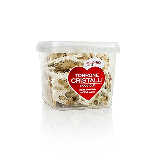 Italienische Torrone Cristalli - Haselnuss, gebrochen, hart, 250g Italienische Torrone Cristalli - Haselnuss, gebrochen, hart, 250g