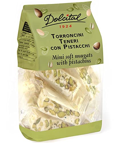Torroncini mit Mandeln und Pistazien, soft, Torroncini Teneri Mini Pistacchi, 130g, weißer Nougat, Dolcital Torroncini mit Mandeln und Pistazien, soft, Torroncini Teneri Mini Pistacchi, 130g, weißer Nougat, Dolcital von Dolcital