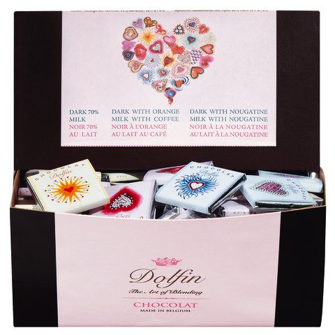 Dolfin Napolitains Love-Edition, Minitafeln im Display 1.800 gr. von DOLFIN