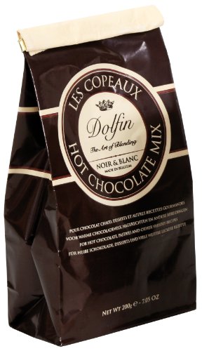 Dolfin Trinkschokolade-Flocken schwarz & weiß 200 g von Dolfin