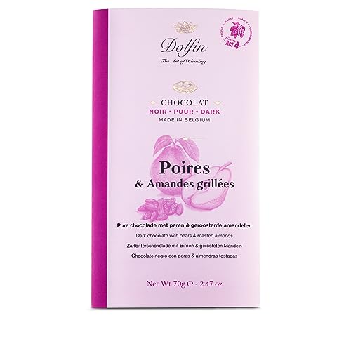 Dolfin | Zartbitterschokolade mit Birne und gerösteten Mandeln 70 g Dolfin | Zartbitterschokolade mit Birne und gerösteten Mandeln 70 g von DOLFIN