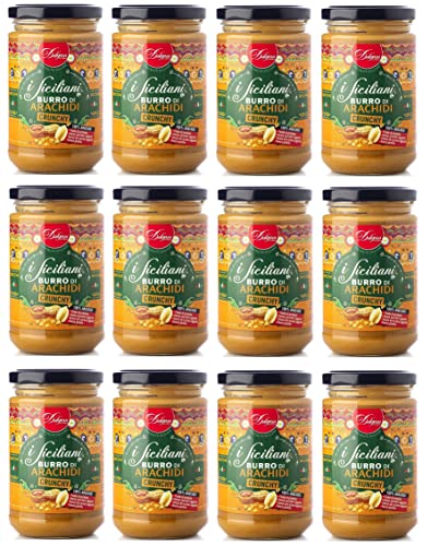 12x Dolgam I Siciliani Burro di Arachidi Crunchy Knusprige Erdnussbutter Sizilianische Spezialitäten Glasgefäß von 300g Streichfähige Knusprige Erdnussbutter Glutenfrei 12x Dolgam I Siciliani Burro di Arachidi Crunchy Knusprige Erdnussbutter Sizilianische Spezialitäten Glasgefäß von 300g Streichfähige Knusprige Erdnussbutter Glutenfrei von Dolgam
