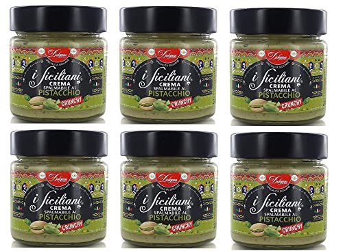 6x Dolgam I Siciliani Crema Spalmabile al Pistacchio Crunchy Knusprige Pistazien Streichfähige Creme Pistazien-Streichcreme mit Gehackten Pistazien 200g Frei von Palmöl Glutenfrei 6x Dolgam I Siciliani Crema Spalmabile al Pistacchio Crunchy Knusprige Pistazien Streichfähige Creme Pistazien-Streichcreme mit Gehackten Pistazien 200g Frei von Palmöl Glutenfrei von Dolgam