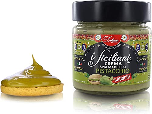 Dolgam I Siciliani Crema Spalmabile al Pistacchio Crunchy Knusprige Pistazien Streichfähige Creme Pistazien-Streichcreme mit Gehackten Pistazien 200g Frei von Palmöl Glutenfrei Dolgam I Siciliani Crema Spalmabile al Pistacchio Crunchy Knusprige Pistazien Streichfähige Creme Pistazien-Streichcreme mit Gehackten Pistazien 200g Frei von Palmöl Glutenfrei von Dolgam