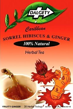 Sorrel / Hibiscus & Ginger Kräutertee - 20 Teebeutel pro Karton (Packung mit 6) Mediu von Dolgety