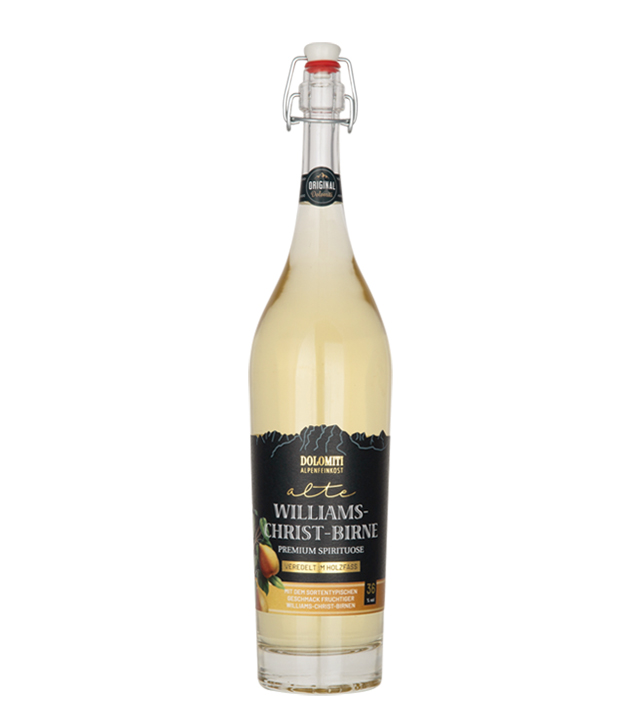 Dolomiti Antiquus Williamsbirnen Barrique 0,7l (36 % vol., 0,7 Liter) von Dolomiti Alpenfeinkost