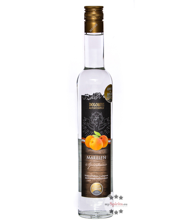 Dolomiti Marillen Schnaps  (35 % Vol., 0,5 Liter) von Dolomiti Alpenfeinkost