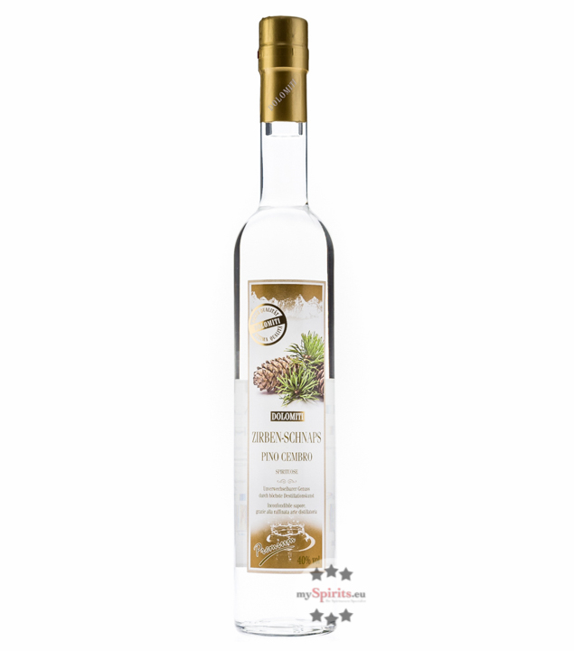 Dolomiti Zirben-Schnaps  (40 % Vol., 0,5 Liter) von Dolomiti Alpenfeinkost