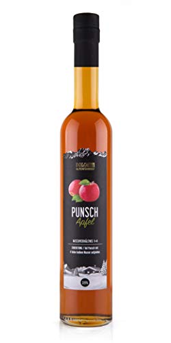 Apfel-Punsch 25% von Dolomiti │ fruchtiger Punsch mit winterlichen Gewürzen │ besonders ergiebig: Mischverhältnis 1 + 4 │ 0.5 Liter (ergibt 2,5 Liter fertigen Punsch) │ für kalte Abende von DOLOMITI ALPENFEINKOST