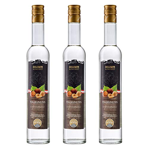 Dolomiti Haselnuss Schnaps Premium Spirituose 35% vol. Obstbrände (3 x 0.5 l) von KDJMDL