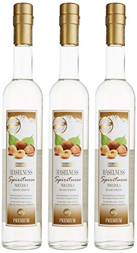 Dolomiti Haselnuss-Schnaps Premium Spirituose 40% vol. | Haselnussschnaps | 3 x 0.5 Liter 3028 von Dolomiti