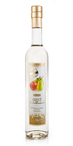 DOLOMITI Obst-Edelbrand 40% vol.| Obstbrand | feiner Obst-Edelbrand aus Äpfeln und Birnen | 1 x 0.5 Liter │Echtes aus den Bergen │modernste Brenntechnik │ unter Vakuum mehrfach destilliert von DOLOMITI ALPENFEINKOST