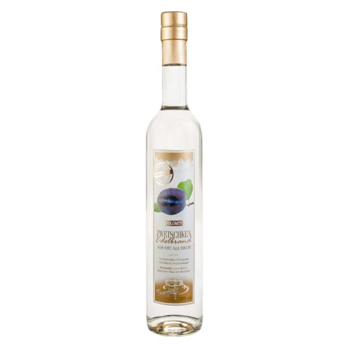 Dolomiti: Zwetschken Edelbrand Premium / 40% Vol. / 0,5 Liter - Flasche von DOLOMITI ALPENFEINKOST