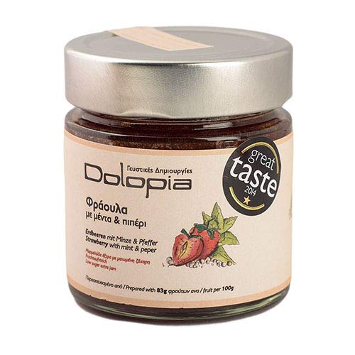 Dolopia - Erdbeer Fruchtaufstrich mit Pfeffer und Minze, 260g von Dolopia