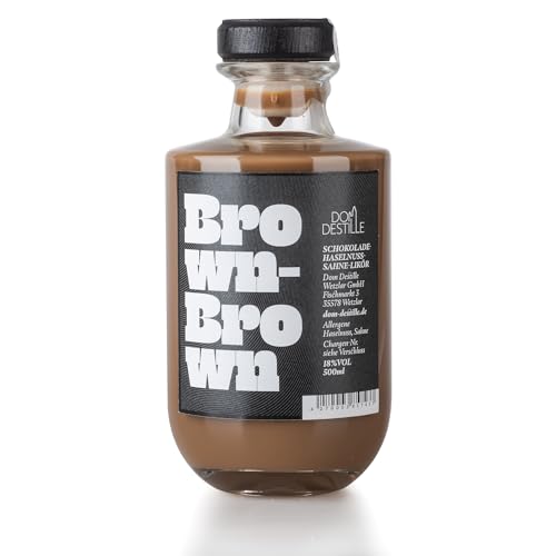 Dom Destille Brown Brown | Schokolade-Haselnuss-Sahne-Likör | Cremige Süße | Hergestellt aus besten Zutaten | 18% Vol | 500 ml Dom Destille Brown Brown | Schokolade-Haselnuss-Sahne-Likör | Cremige Süße | Hergestellt aus besten Zutaten | 18% Vol | 500 ml von Dom Destille
