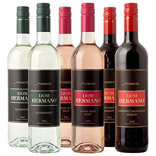 Dom Hermano - Sortiment Probierpaket - 2x Flaschen Weißwein - 2x Flaschen Roséweine - 2x Flaschen Rotwein - (6 x 0,75l) - Wein Geschenk - Portugiesischer Wein - IGP Tejo von Dom Hermano Margaride's