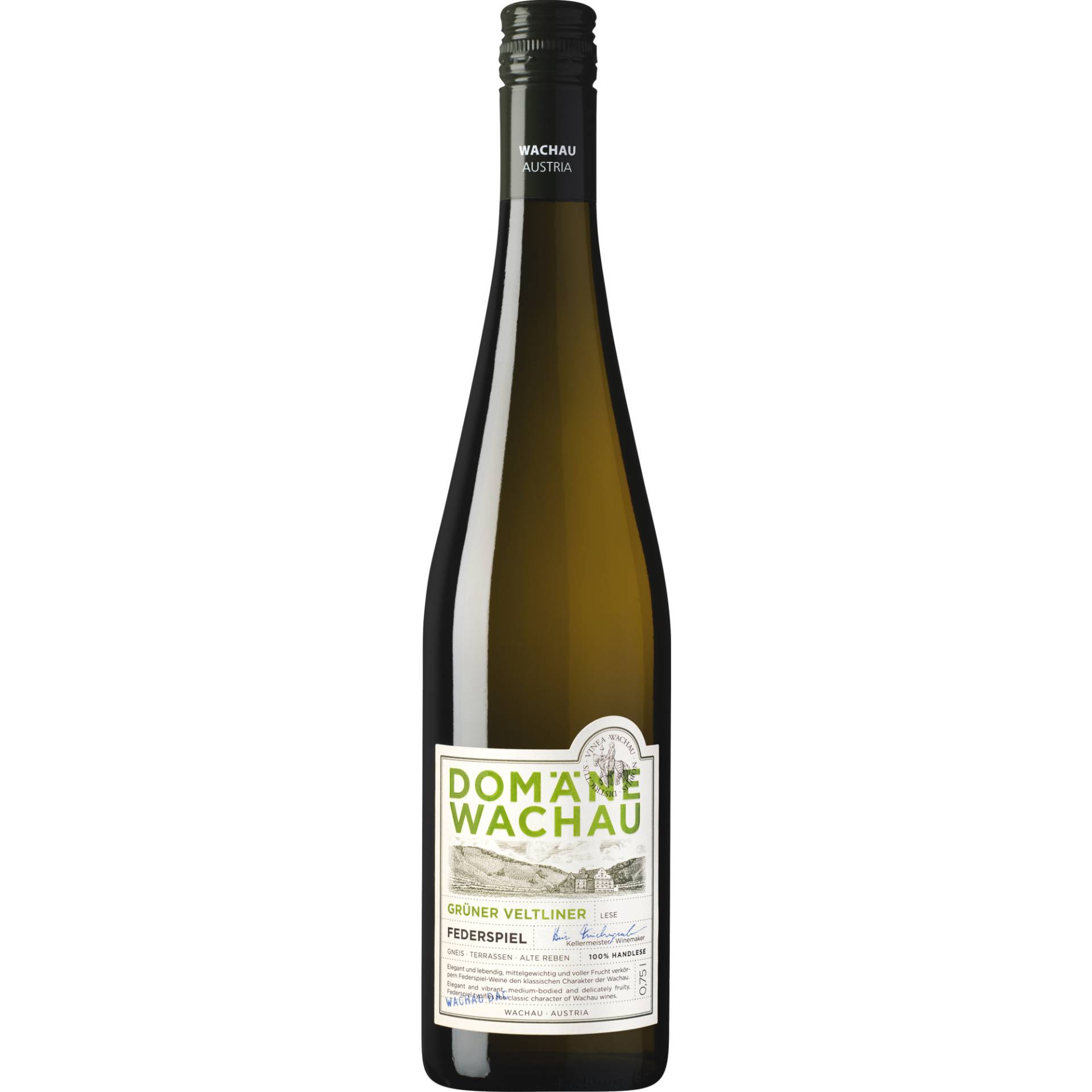 Grüner Veltliner Federspiel Classic, Trocken, Wachau, Niederösterreich, 2023, Weißwein Grüner Veltliner Federspiel Classic, Trocken, Wachau, Niederösterreich, 2023, Weißwein von Domäne Wachau, 3601 Dürnstein, Österreich