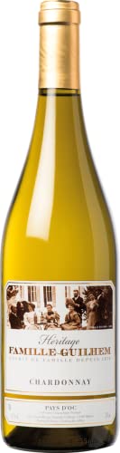 6 x Chardonnay Héritage Famille Guilhem IGP von Domaine Guilhem (6x0,75l) im Vorteilspack, trockener Weiswein aus Languedoc-Malapere von Domaine Guilhem