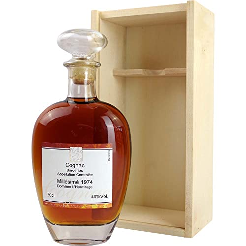 Cognac Jahrgang 1974 1974 Borderies AOC, Millésime Vegan Domaine Hermitage-Francois Giboin Frankreich 700ml-Fl von Domaine Hermitage-Francois Giboin