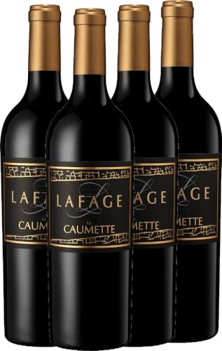 La Caumette Domaine Lafage Rotwein 4 x 0,75l VINELLO - 4 x Weinpaket inkl. kostenlosem VINELLO.weinausgießer von Domaine Lafage