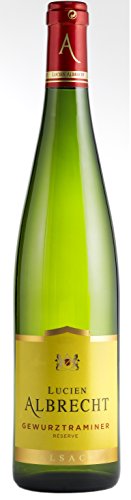 Gewürztraminer Reserve AOC 2022 von Lucien Albrecht (1x0,75l), trockener Weisswein aus dem Elsaß von Domaine Lucien Albrecht