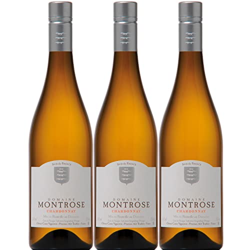 Domaine Montrose Chardonnay Weißwein Wein trocken Frankreich I Visando Paket (3 Flaschen) von Domaine Montrose