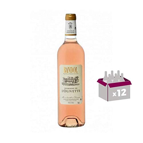 Lot von 12 Flaschen Roséwein in 75cl Domaine de L’Olivette – AOC Bandol Rosé 2019 von Wine And More