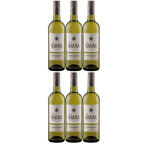 Domaine de Menard La Marina Cuvee Oceane VDP Côtes de Gascogne Weißwein Wein Trocken Frankreich I Visando Paket (6 x 0,75l) von Domaine de Menard
