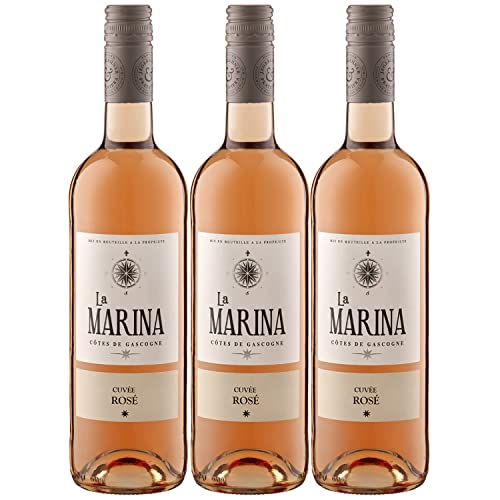 Domaine de Menard La Marina Cuvée Rosé VDP Côtes de Gascogne Roséwein Wein Trocken Frankreich Inkl. FeinWert E-Book (3 x 0,75l) von Domaine de Menard