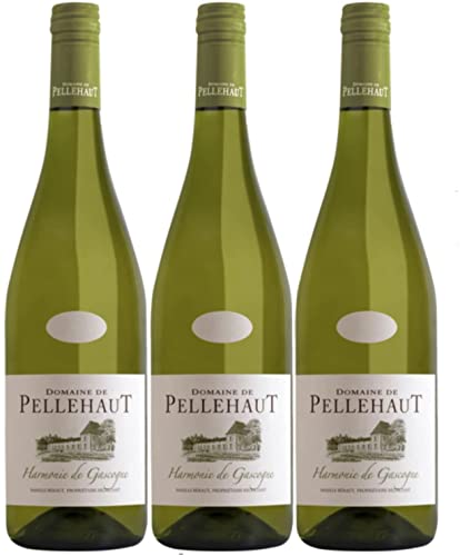 Domaine de Pellehaut Harmonie de Gascogne Blanc Côtes de Gascogne Weißwein trocken IGP Frankreich I Versanel Paket (3 Flaschen) von Domaine de Pellehaut