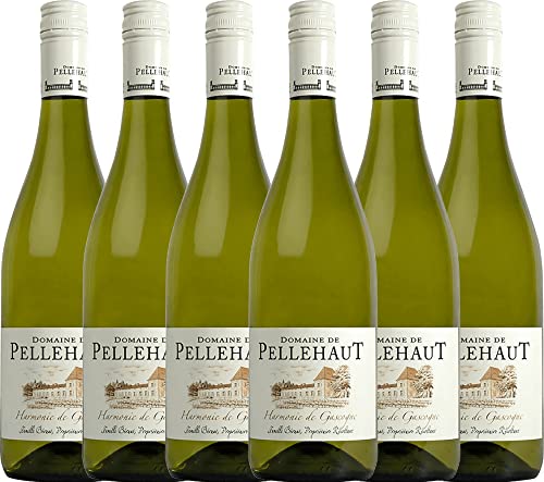 Harmonie de Gascogne Blanc von Domaine de Pellehaut - Weißwein 6 x 0,75l 2022 VINELLO - 6er - Weinpaket inkl. kostenlosem VINELLO.weinausgießer von Domaine de Pellehaut