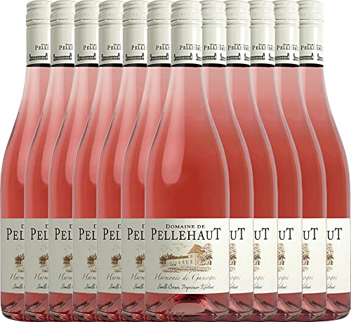 Harmonie de Gascogne Rosé von Domaine de Pellehaut - Roséwein 12 x 0,75l VINELLO - 12er - Weinpaket inkl. kostenlosem VINELLO.weinausgießer von Domaine de Pellehaut
