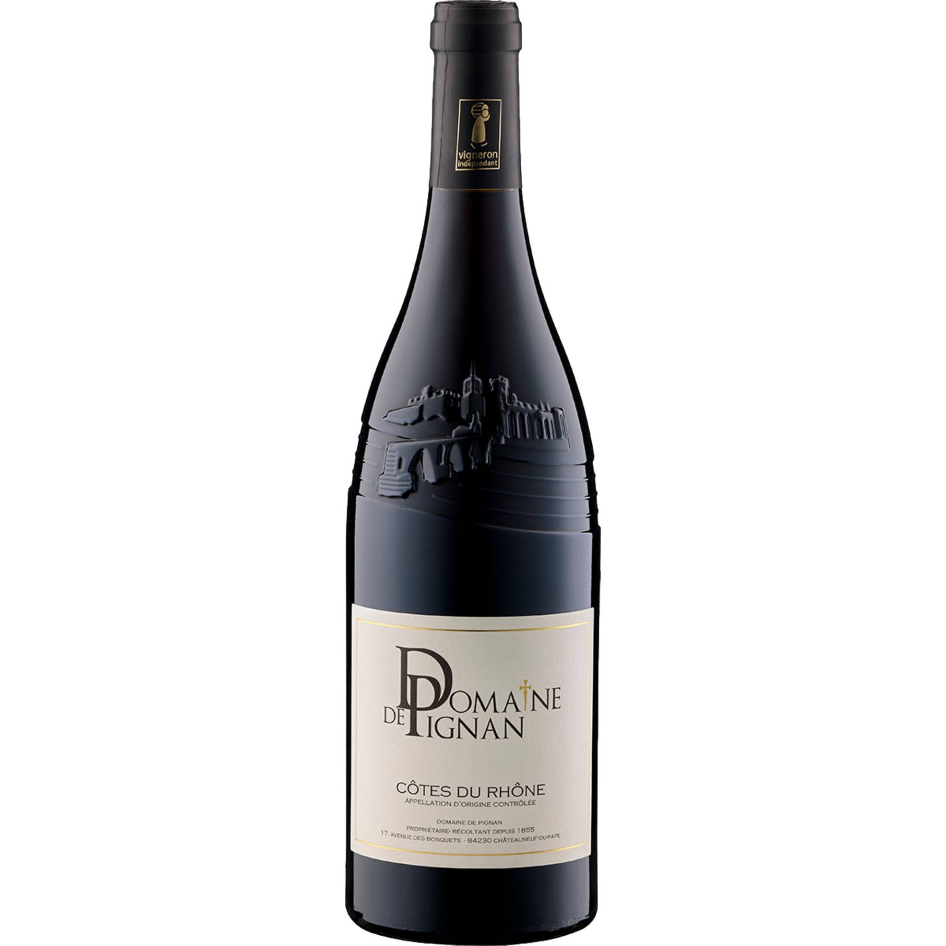Domaine de Pignan Côtes du Rhône Rouge, Côtes du Rhône AOC, Rhône, 2022, Rotwein Domaine de Pignan Côtes du Rhône Rouge, Côtes du Rhône AOC, Rhône, 2022, Rotwein von Domaine de Pignan, 84230 Châteauneuf du Pape