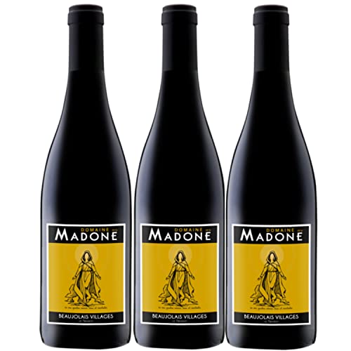 Domaine de la Madone Le Pérréon Beaujolais Villages Rotwein Wein trocken AOP Frankreich I Versanel Paket (3 Flaschen) von DomaineDeLaMadone