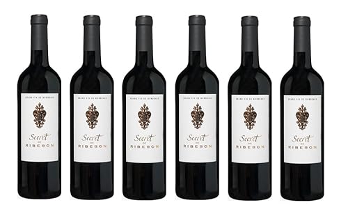 6x 0,75l - Secret de Ribebon - Bordeaux Supérieur A.O.P. - Frankreich - Rotwein trocken von Domaines Alain Aubert