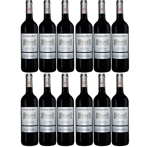 Domaines Alain Aubert Château Hyot Castillon-Côtes-de-Bordeaux Rotwein Wein trocken Frankreich I Visando Paket (12 Flaschen) von Domaines Alain Aubert