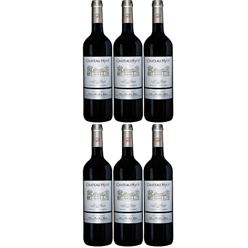 Domaines Alain Aubert Château Hyot Castillon-Côtes-de-Bordeaux Rotwein Wein trocken Frankreich I Visando Paket (6 Flaschen) von Domaines Alain Aubert