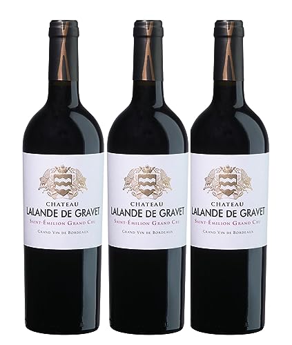 Domaines Alain Aubert Château Lalande de Gravet Saint-Emilion Grand Cru Rotwein Wein trocken Frankreich I Visando Paket (3 Flaschen) von Domaines Alain Aubert