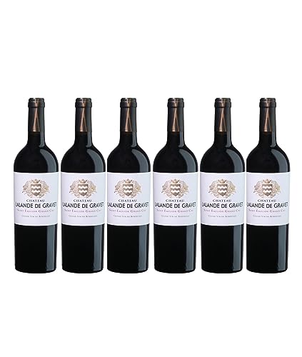 Domaines Alain Aubert Château Lalande de Gravet Saint-Emilion Grand Cru Rotwein Wein trocken Frankreich I Visando Paket (6 Flaschen) von Domaines Alain Aubert