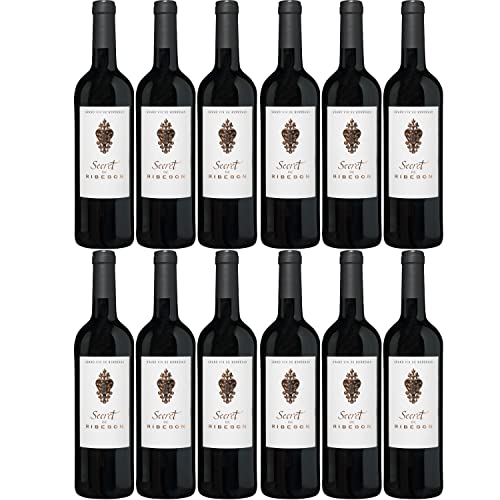 Domaines Alain Aubert Secret de Ribebon Rotwein Wein trocken Bordeaux Frankreich I Visando Paket (12 Flaschen) von Domaines Alain Aubert