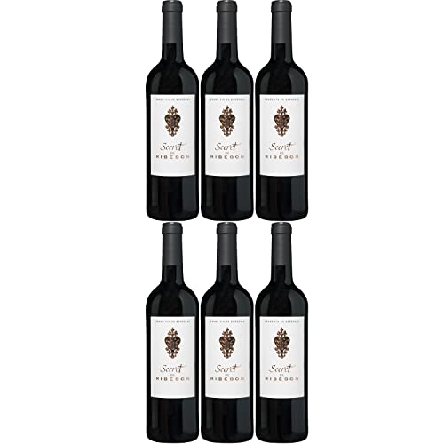 Domaines Alain Aubert Secret de Ribebon Rotwein Wein trocken Bordeaux Frankreich I Visando Paket (6 Flaschen) von Domaines Alain Aubert