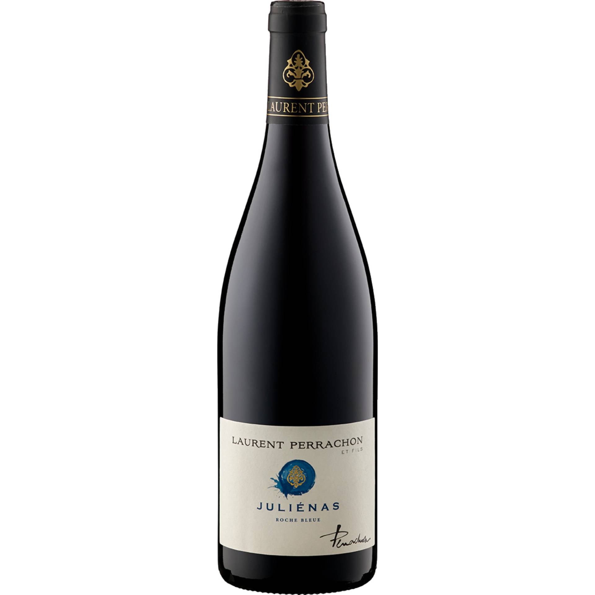 Juliénas Roche Bleue, Juliénas AOP, Beaujolais, 2022, Rotwein Juliénas Roche Bleue, Juliénas AOP, Beaujolais, 2022, Rotwein von Domaines Laurent Perrachon & Fils, FR 69840 Julienas